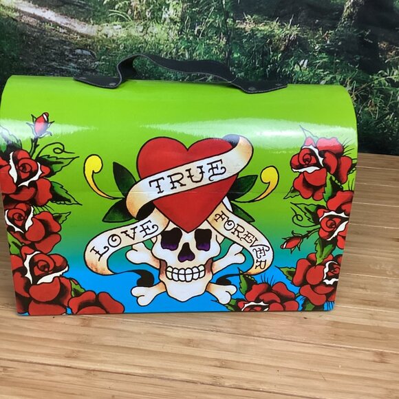 Ed Hardy x Lisa Frank Storage Chest Cardboard "lunchbox" NEW - Picture 6 of 16